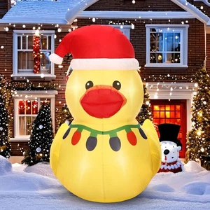 1 Set 5FT Christmas Inflatables Decoration Outdoor Inflatables Duck with Buil... - Picture 1 of 7