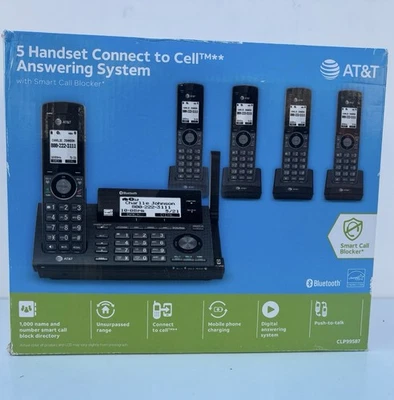 Sistema de respuesta celular AT&T 5 auricular Connect to Cell negro modelo CLP99587 Foto 1 de 4
