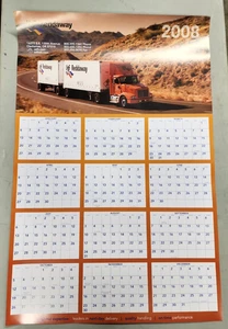 2008 USF Reddaway Truck Line Calendar Poster Large 38"x25" New Old Stock - Picture 1 of 6