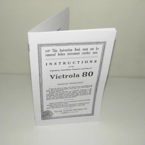 Reproducción manual de instrucciones Victrola 80 manual de instrucciones Victor - Imagen 1 de 10