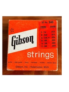 Vintage Gibson Hand Made Guitar Strings Complete Set No 540 - Picture 1 of 5