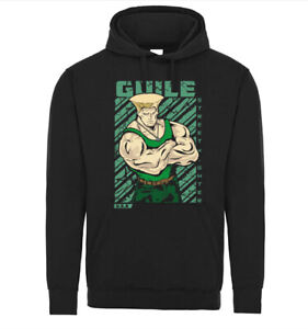 Street Fighter Guile USA Video Martial Arts Gaming Hoodie Sweater