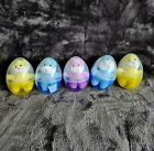 New Set of 5 Pre-Filled Translucent Easter Eggs with Soft & Cuddly Plush Bunnies