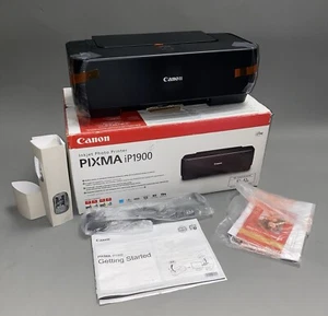 Canon NEW! Pixma iP1900 Inkjet Photo Printer, Black w NEW Ink, Manual/Disc, Box - Picture 1 of 19