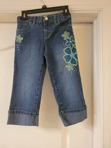 Circo Embroidered Cuff Jeans Girls 6x Used - Picture 1 of 4