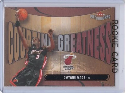 DWYANE WADE ROOKIE CARD 2003/04 Miami Heat FLEER PATCHWORKS Dwayne Basketball RC - Image 1 of 2