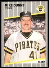 1989 Fleer  #207  Mike Dunne   Pitcher    Pittsburgh Pirates  FREE shipping