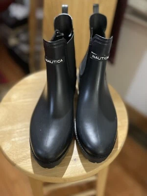Botas Nautica Cliff Chelsea Port Lurex preto tornozelo inverno/chuva tamanho 7 - Imagem 1 de 4