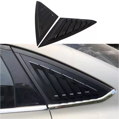 Side Window Louver Shutter Cover Trim Matte Black For Ford Focus Sedan 2012-2018 - Image 1 of 4