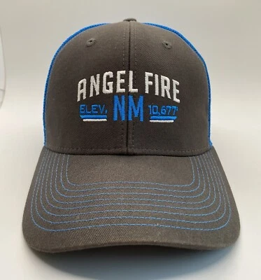 Angel Fire Elev. NM 10.677’ Gorra Sombrero Adulto Camionero Snapback Gris Algodón Nylon  Foto 1 de 4