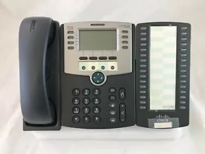 Cisco SPA509G 12 Line POE SIP Phone W/ SPA500S ATTENDANT CONSOLE - Picture 1 of 5