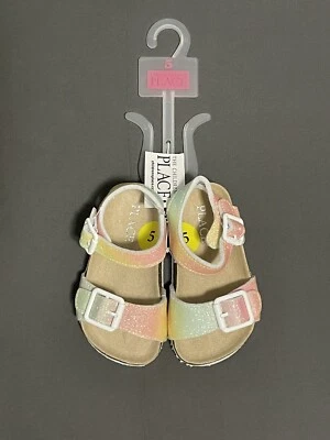 Nuevas Sandalias Brillantes Brillantes Arco Iris The Children’s Place Talla 5 Foto 1 de 4
