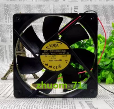 1PC ADDA AD1224MB-A71GL DC 24V 0.17A 12025 2-Pin 12CM cooling fan - Image 1 of 4