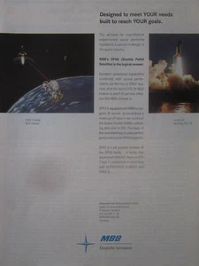 6/1991 PUB MBB DEUTSCHE AEROSPACE SPAS SHUTTLE PALETTE SATELLIT STS 39 IBSS AD - Bild 1 von 1