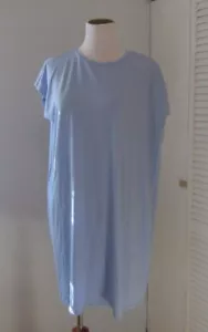 Eileen Fisher Crew Neck Shirt Boxy Dress M/M srp $178 blue - Picture 1 of 5