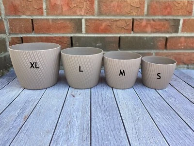 Blumentopf Übertopf Rund Pflanztopf 4 Farben 4 Größen Neuheit DEKORATIV SET - Bild 1 von 4