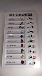 Checklist Board, Plastic Chore Chart to Do List Task Planner My Chore, White - Picture 1 of 2