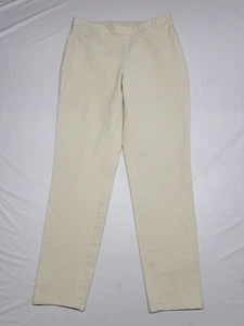 H By Halston Womens Pants Pull On Ankle Sze 6 Comfort Waist Stretch Cream - Picture 1 of 13