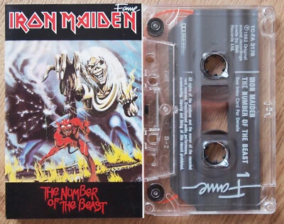 IRON MAIDEN - NUMBER OF THE BEAST (FAME TCFA3178) 1990s UK CASSETTE REISSUE GTS - Image 1 of 3