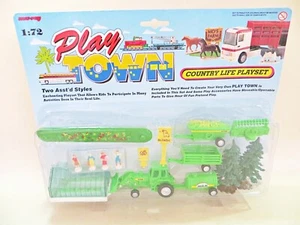 NEWRAY PLAY-TOWN '15 PIECE COUNTRY LIFE PLAYSET' TRACTOR FARM SET 1:72 MIB/BOXED - Picture 1 of 6