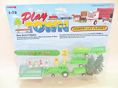 NEWRAY PLAY-TOWN '15 PIECE COUNTRY LIFE PLAYSET' TRACTOR FARM SET 1:72 MIB/BOXED - Image 1 of 4