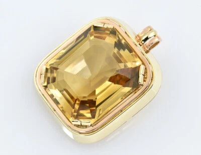 Anhänger und Brosche Citrin 585/000 14 K Gelbgold - Bild 1 von 3