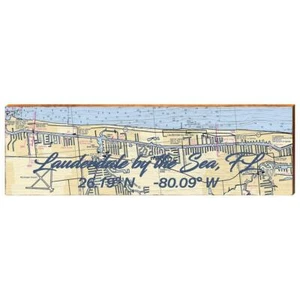 Arte de pared carta de navegación de Lauderdale by the Sea, Florida - Imagen 1 de 6