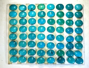 64 pcs 9x7 mm 91 ct Natural Turquoise Spiderweb Cab, Hubei China! TQ105 - Picture 1 of 2