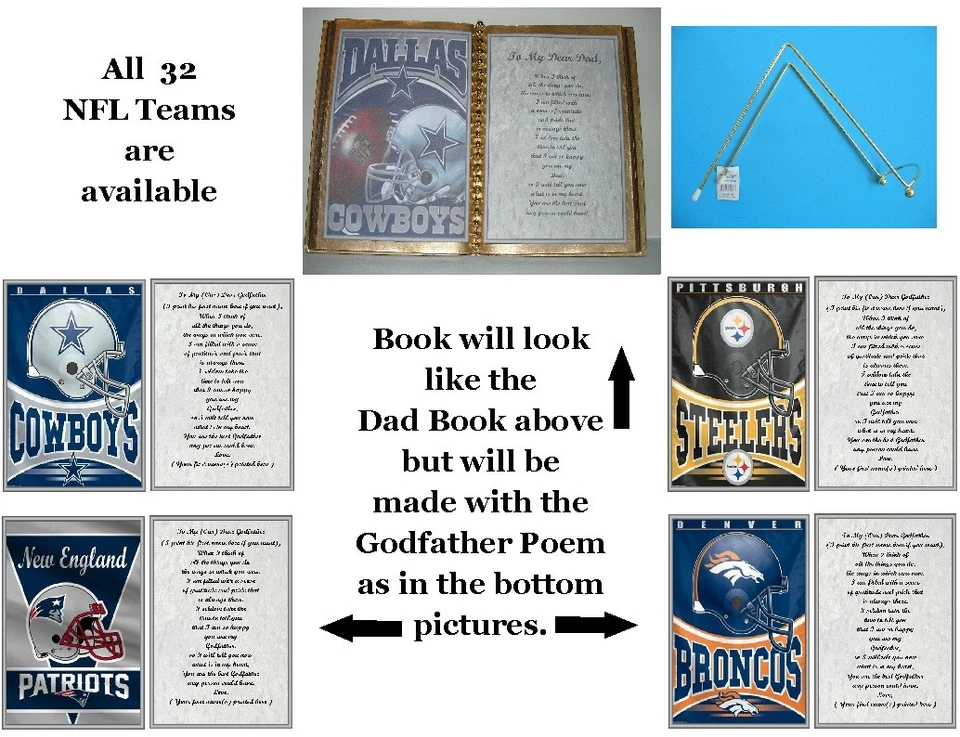 Personalized Godfather NFL Birthday,Father's Day,Valentine's Day, Christmas Gift - Image 1 of 1