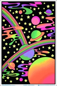 Celestial Rainbow by Audrey Herbertson Blacklight Poster - Flocked - 23" x 35" - Picture 1 of 3