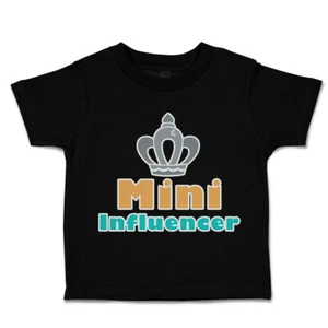 Toddler T-Shirt Mini Influencer Crown Cotton Boy & Girl Clothes Funny Tee - Picture 1 of 14