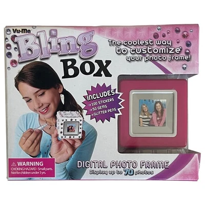 Senario Pink Bling Box Digital Photo Frame with 1.5" Screen, Holds 70 Pictures - Image 1 of 3