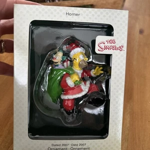 The Simpson’s Homer Christmas Ornament 2007 American Greetings Nuevo En Caja - Imagen 1 de 4