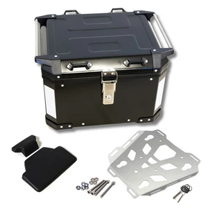 Maleta superior central para BMW R1200GS 2004-2013 + respaldo y placa K25 NEGRO - Picture 1 of 8