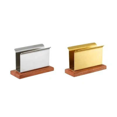 Porta di carta in acciaio da tovagliolo in acciaio inossidabile per tavolo - Immagine 1 di 2