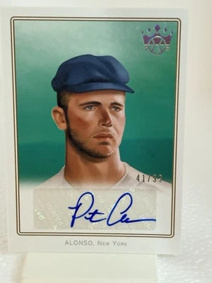 2020 Panini Donruss Pete Alonso Diamond Kings Auto /99 #206PA NY Mets - Image 1 of 3