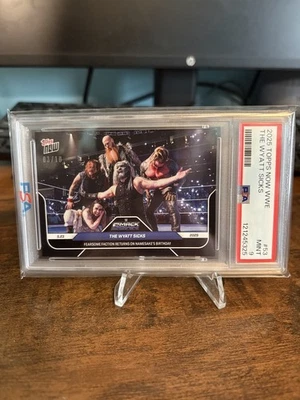 The Wyatt Sicks Uncle Howdy Bo Dallas 2025 Topps Now WWE #53 /10 graded  psa 9   - Image 1 of 2