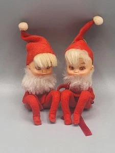 Juego De Colección De 2 Elfos De Navidad Pixie Japón - Imagen 1 de 9