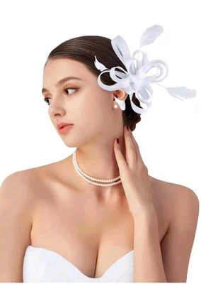 dressfan Church Derby Hats Fascinator for Women 20s Vintage Wedding Tea Party - Image 1 of 4