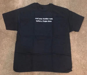 Splunk Men's Black T-Shirt Size XL Find your Achilles' heal before a Trojan does - Picture 1 of 4