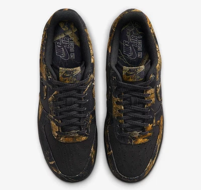 Nike Air Force 1 '07 RealTree Zapatos Negro Goma Amarillo Para hombres | Talla 6 - 15 Foto 1 de 4