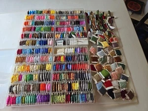 Lot Cross Stitch Embroidery Thread In Cases Over 600 - Picture 1 of 8