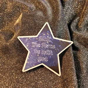 STKR006 ~ Star Shaped Galaxy Sticker May the Force Be With You Wars Waterproof - Picture 1 of 4