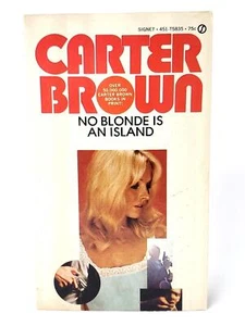 No Blonde is An Island by Carter Brown Vintage 1965 First Printing T5835 - Picture 1 of 8