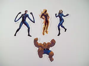 Nuevo Lote de Pegatinas Marvel Fantastic 4, Sue Storm, Antorcha Humana, Thing, Mr. Fantástico - Imagen 1 de 3