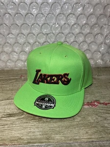 Los Angeles Lakers HWC Mitchell And Ness Dynasty Fitted Hat 8 Green NEW - Picture 1 of 5