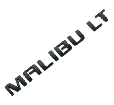 1x Malibu LT Baúl Puerta Letra Emblema Logo Insignia Placa de identificación Negro Mate Foto 1 de 4