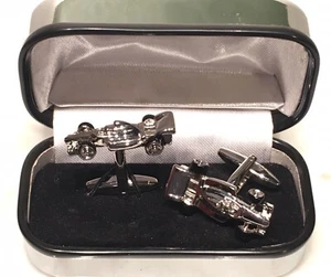 Nuevo puño cromado Fórmula Uno para autos de carreras eslabones en caja de regalo - Imagen 1 de 7