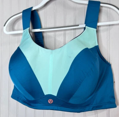Sutiã esportivo feminino LIVI Active 44DDD azul qualidade ventilação pista Bryant FIO NOVO $78 - Imagem 1 de 4