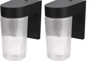 LED Porch Light 2-Pack Outdoor - 900 Lumens - Black - Warm, Bright, or Daylight - Picture 1 of 6